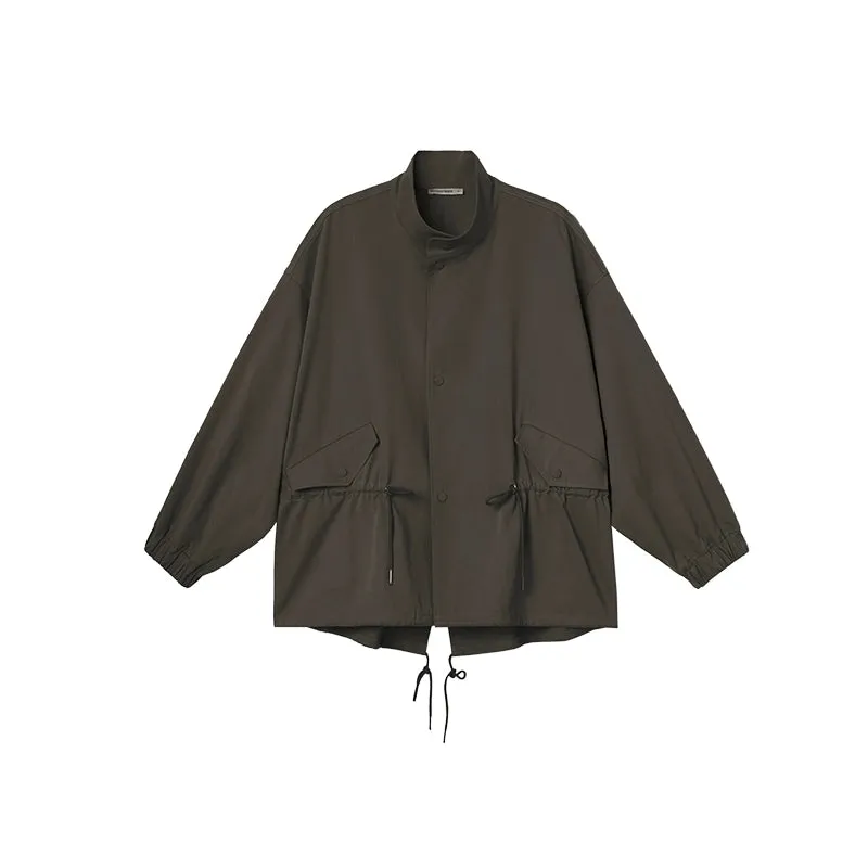 Oversized Drawstring Windbreaker