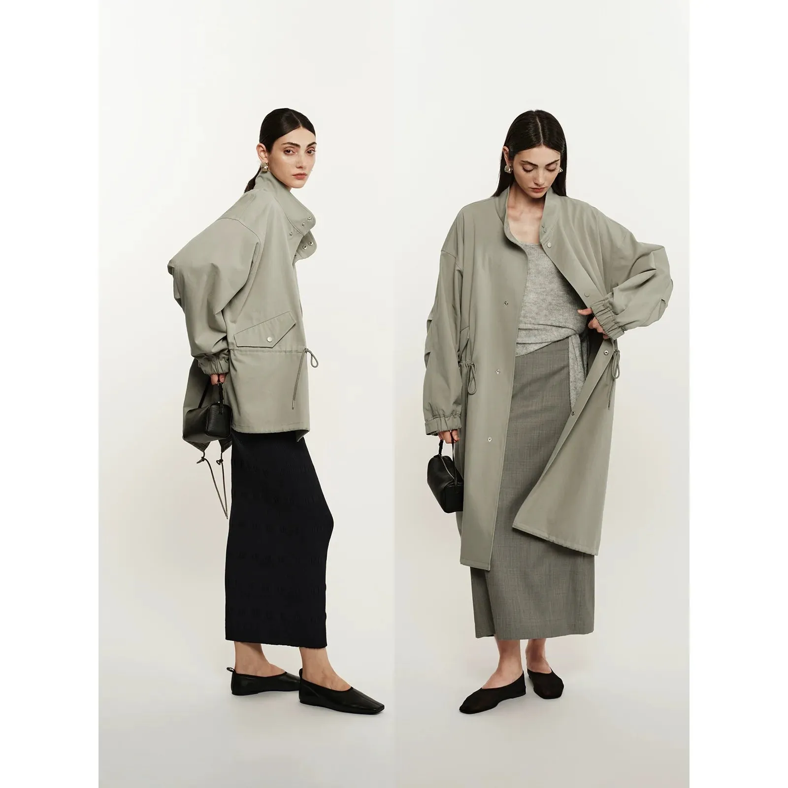Oversized Drawstring Windbreaker