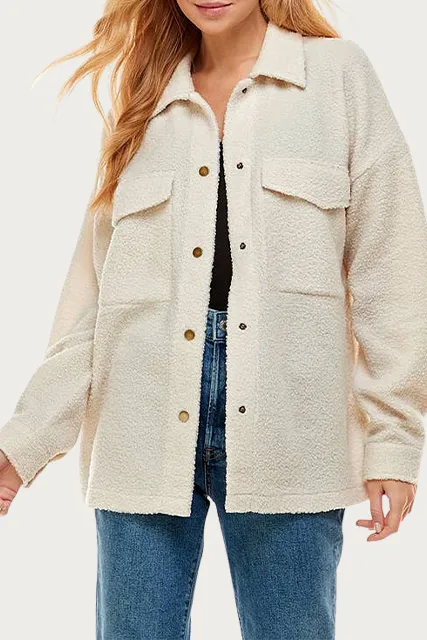 OVERSIZED FLEECE SHIRT JACKET