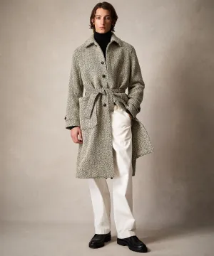 Oversized Herringbone Balmacaan in Cream