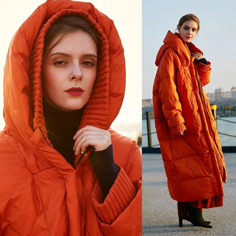 Oversized Orange Puffer Coat