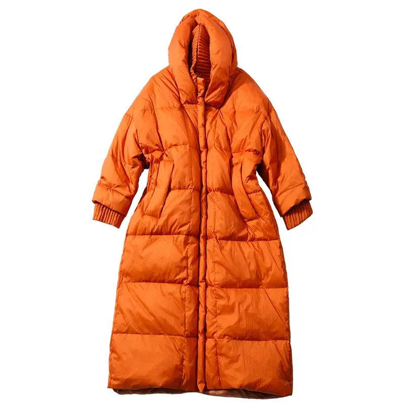 Oversized Orange Puffer Coat