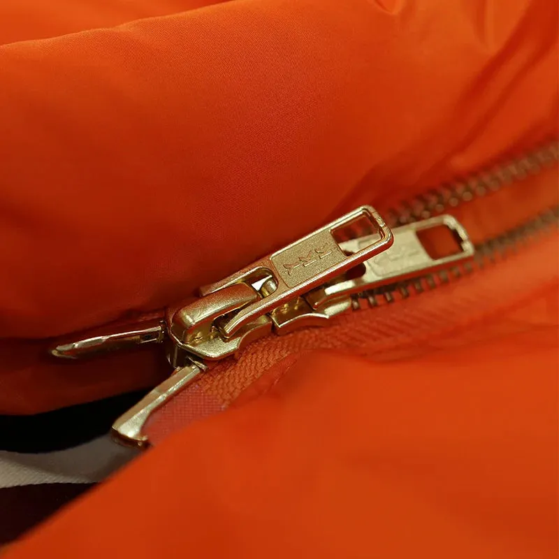 Oversized Orange Puffer Coat