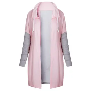 Oversized Women  Tie Collar Coat Casual Knitted  Zip-up Sweatshirts Fashion