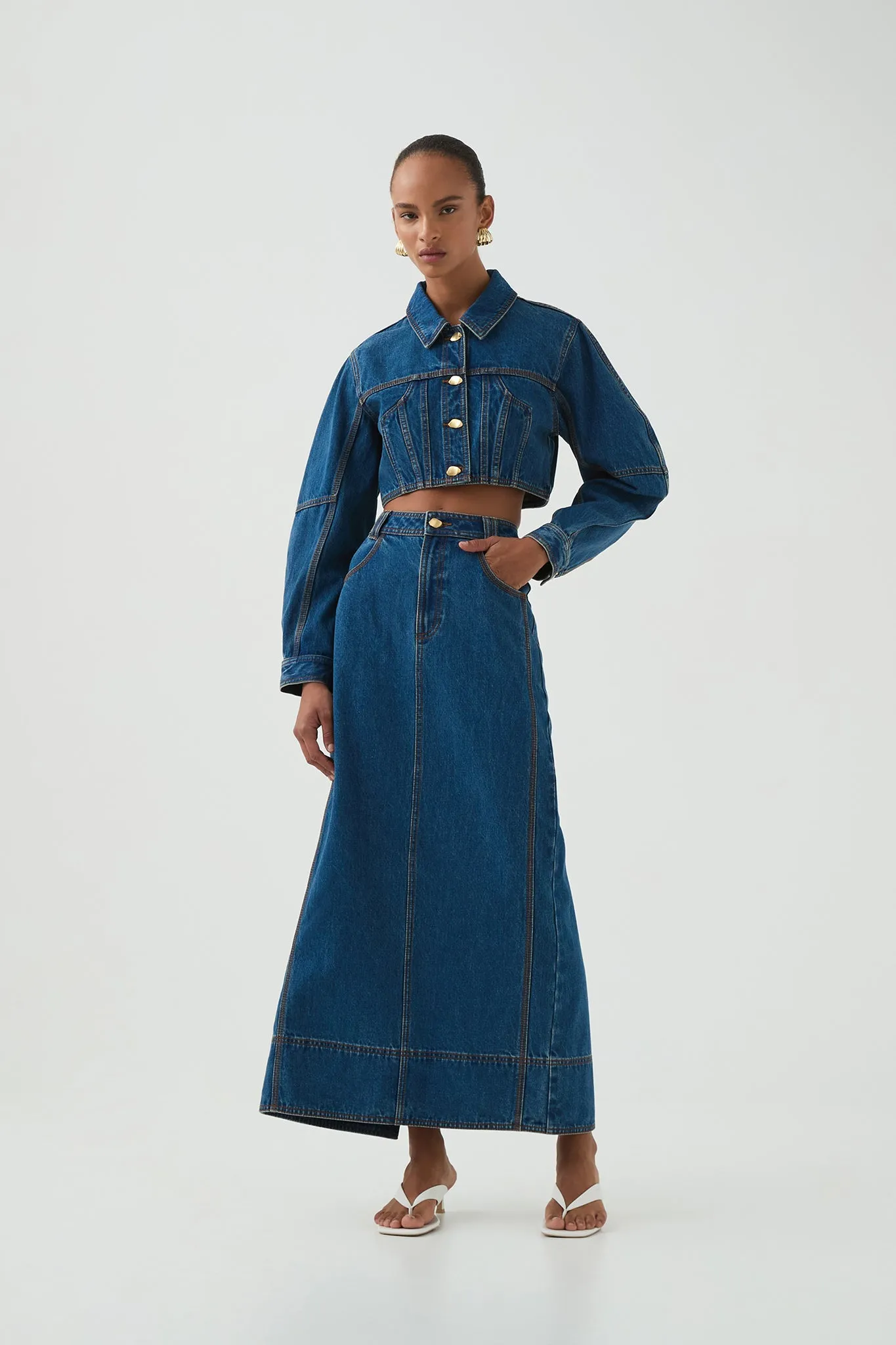 Phoenix Cropped Denim Jacket