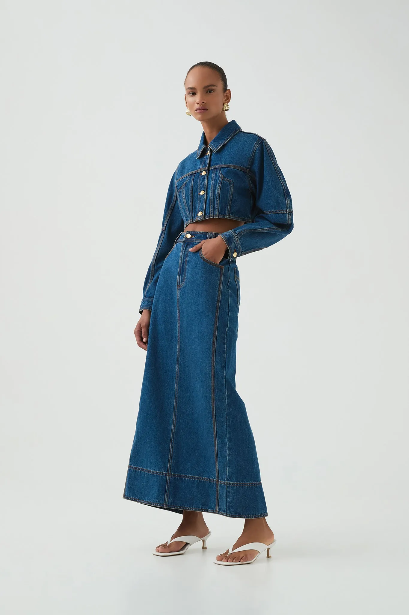 Phoenix Cropped Denim Jacket