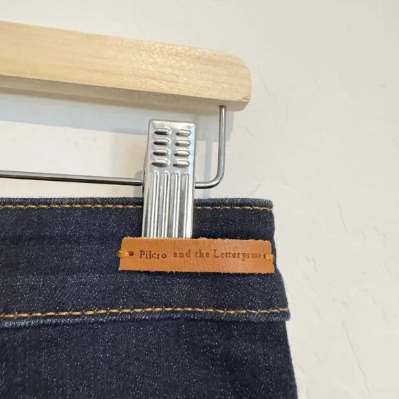 Pilcro Denim High Rise Bootcut Button Jeans Boho Western Flare Anthropologie 27