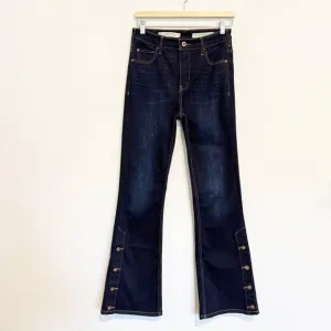 Pilcro Denim High Rise Bootcut Button Jeans Boho Western Flare Anthropologie 27