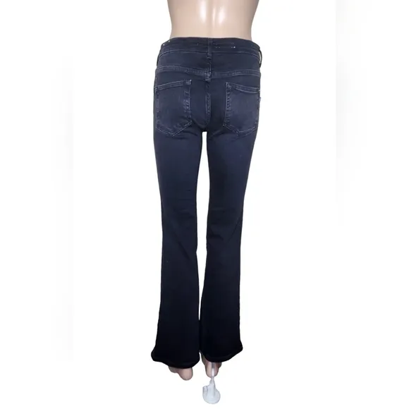 Pilcro women's the demilune black bootcut cotton lyocell jeans pants Size 26