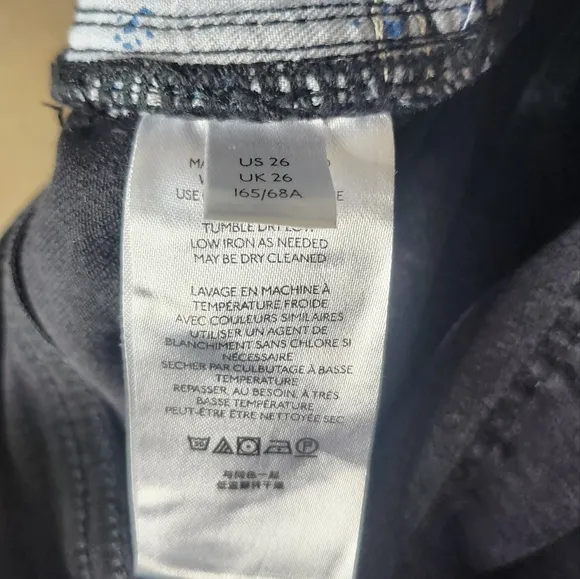 Pilcro women's the demilune black bootcut cotton lyocell jeans pants Size 26
