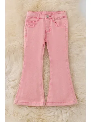 Pink Bootcut Denim Pants