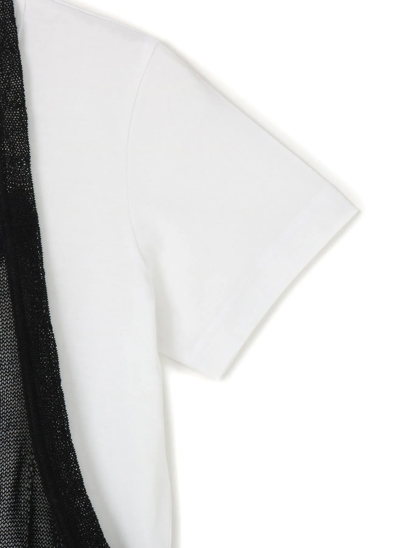 PLAIN STITCH x FAUX LINEN APRON HALF SLEEVE T