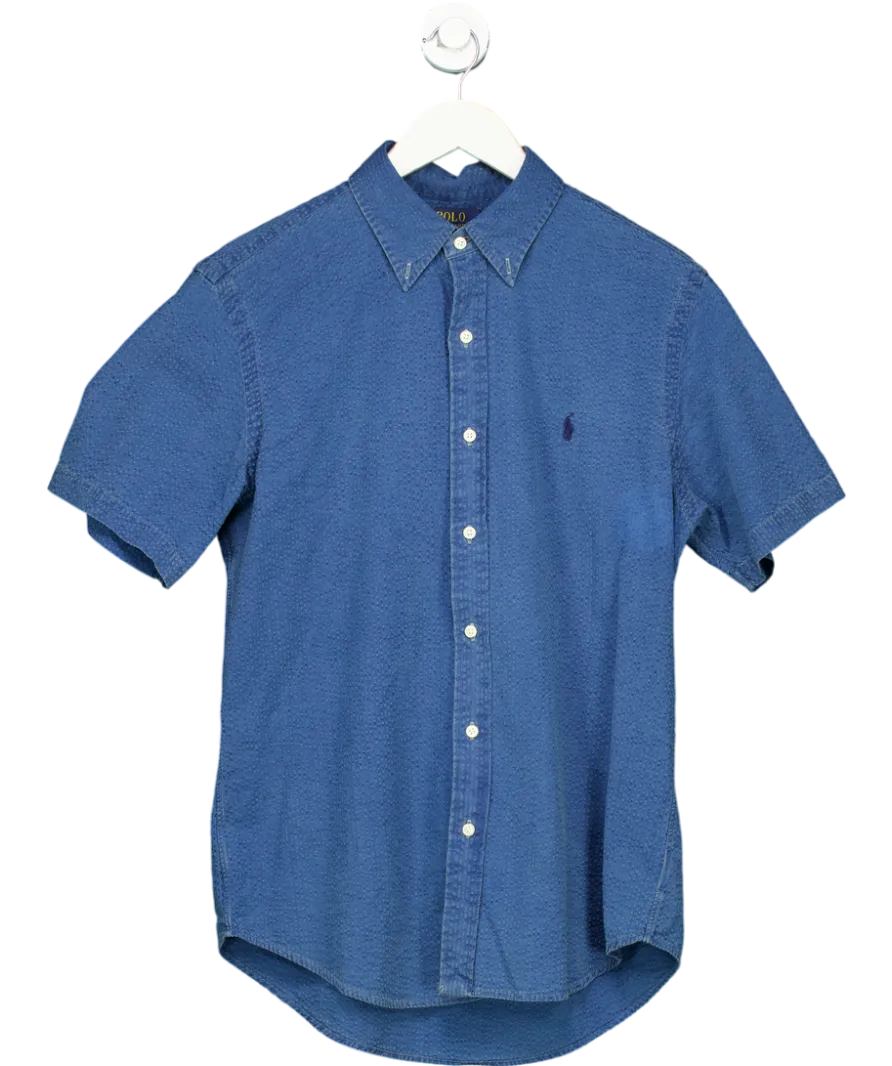 Polo Ralph Lauren Blue Wrinkle Shirt UK S