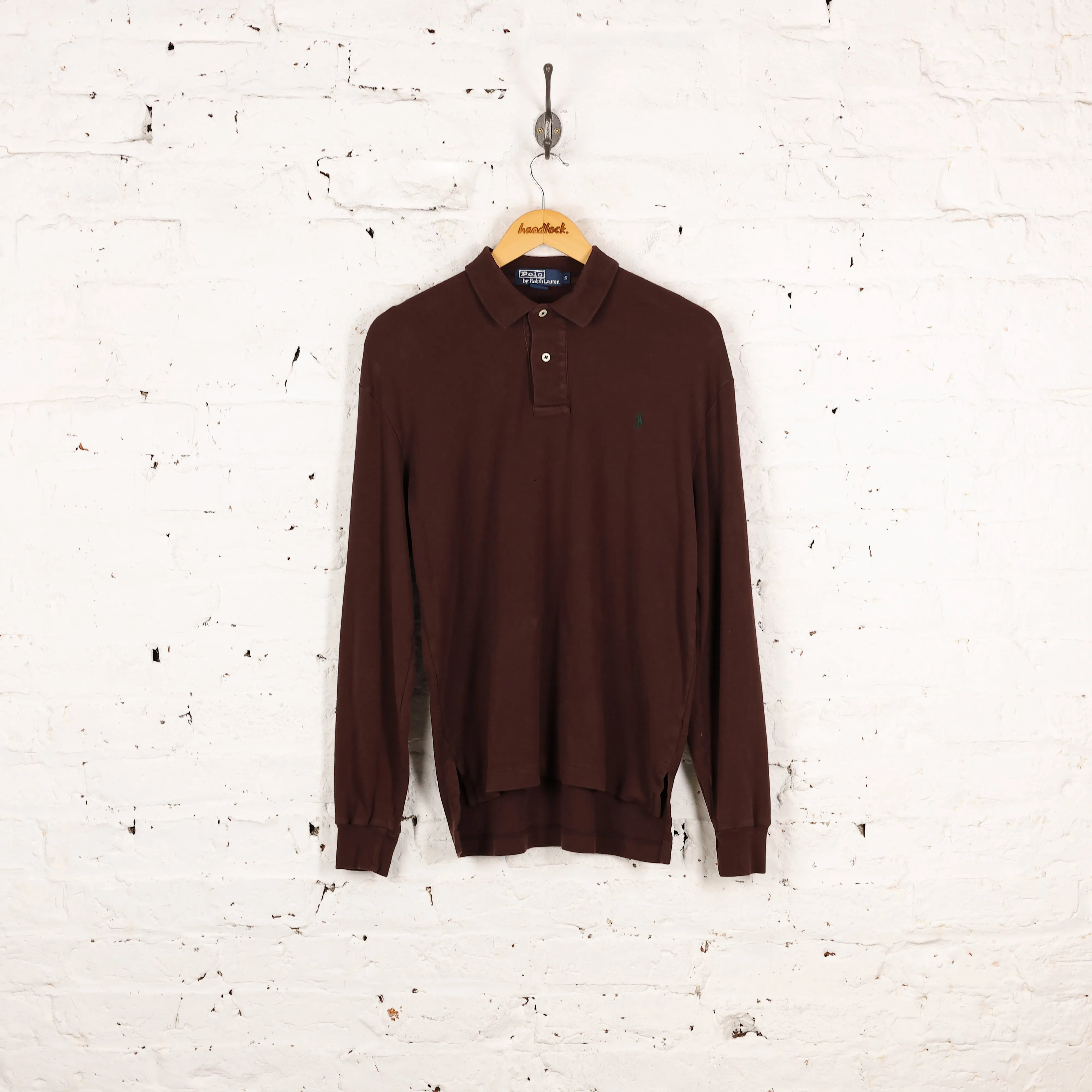 Polo Ralph Lauren Long Sleeve Polo Shirt - Brown - S