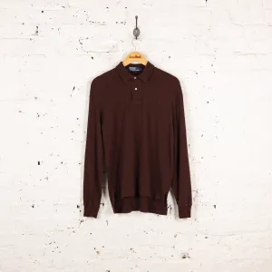 Polo Ralph Lauren Long Sleeve Polo Shirt - Brown - S