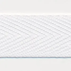 Polyester Herringbone Tape #01 White
