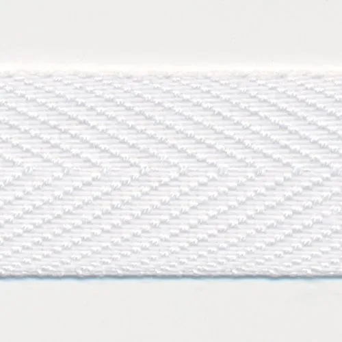 Polyester Herringbone Tape #01 White