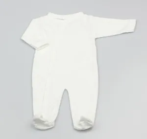 Premature Baby White Cotton Sleepsuits (3-12LBS)-GF0251