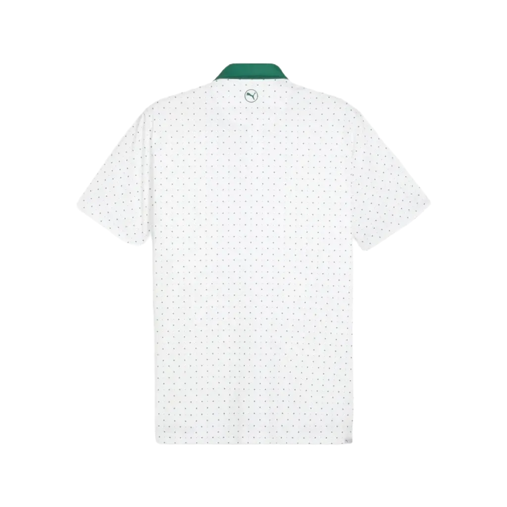 Pure Geo Golf Polo - White/Green
