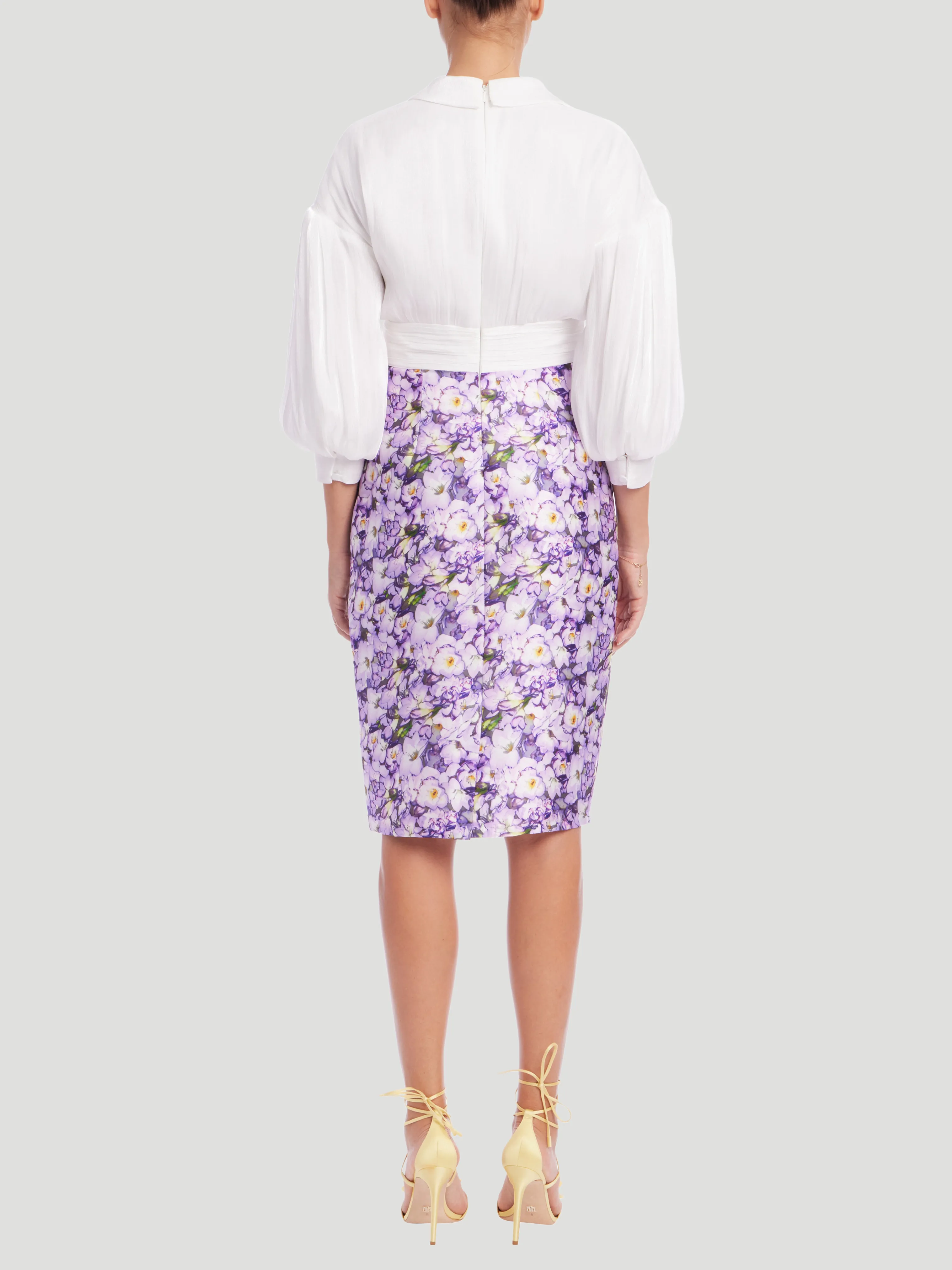 Quarter Sleeve Empire Waist Shirtdress