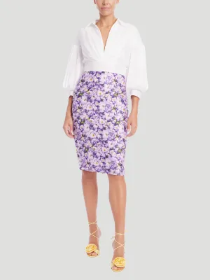 Quarter Sleeve Empire Waist Shirtdress