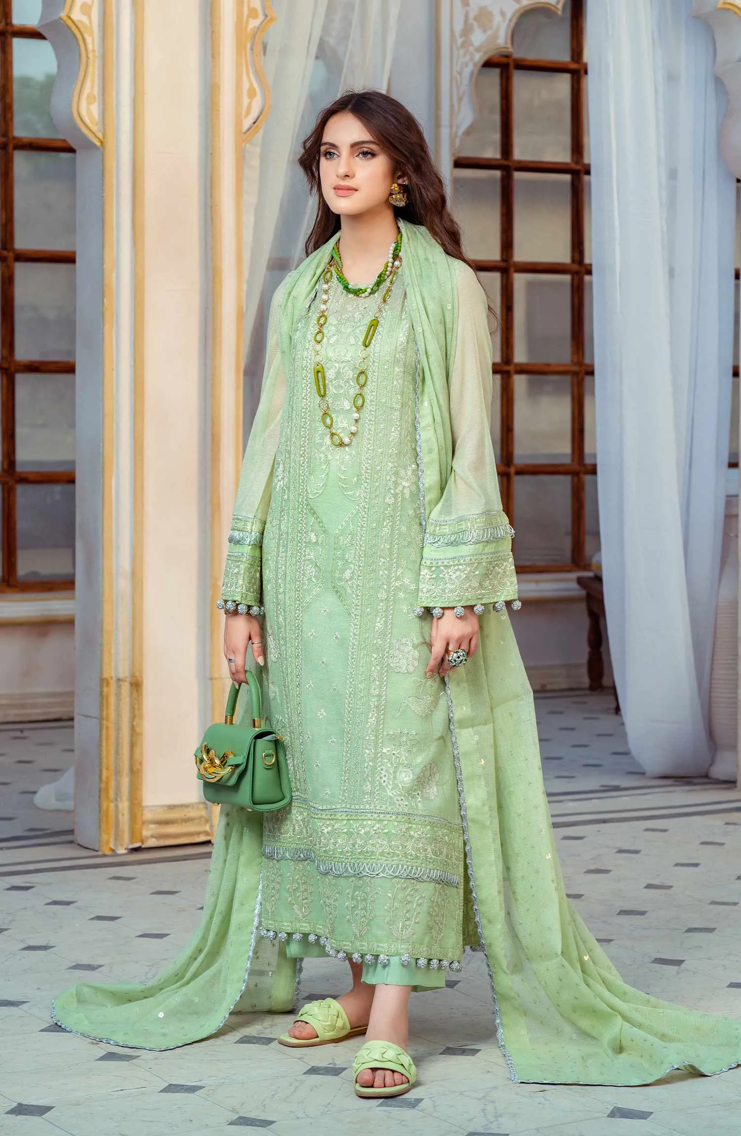Quiet Green - (MLRD - 061) |  Maryum N Maria Luxury Pret Eid Edit 2022 | Stitched Ready to Wear Suits