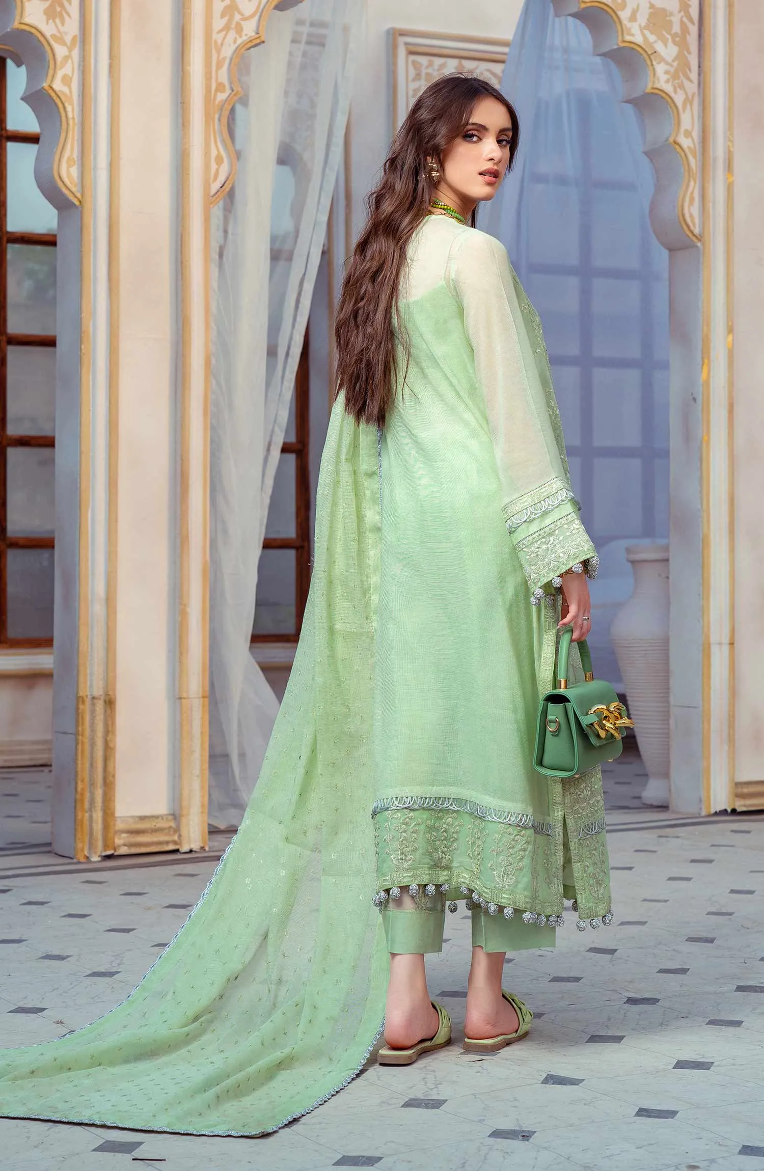 Quiet Green - (MLRD - 061) |  Maryum N Maria Luxury Pret Eid Edit 2022 | Stitched Ready to Wear Suits
