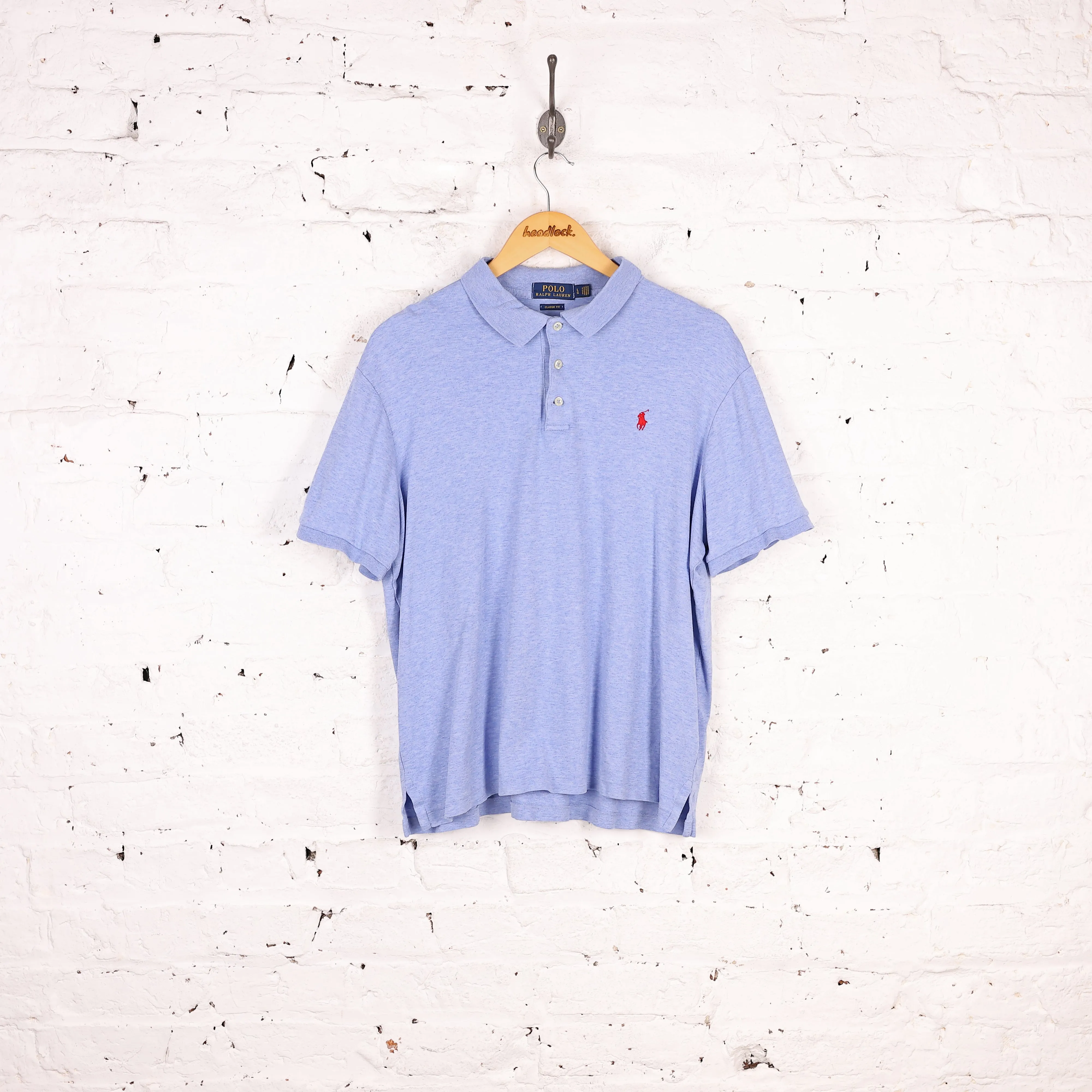 Ralph Lauren Polo Short Sleeve Polo Shirt - Blue - L
