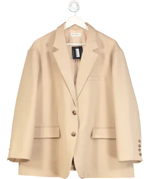 Re Ona Beige Oversized Blazer UK M