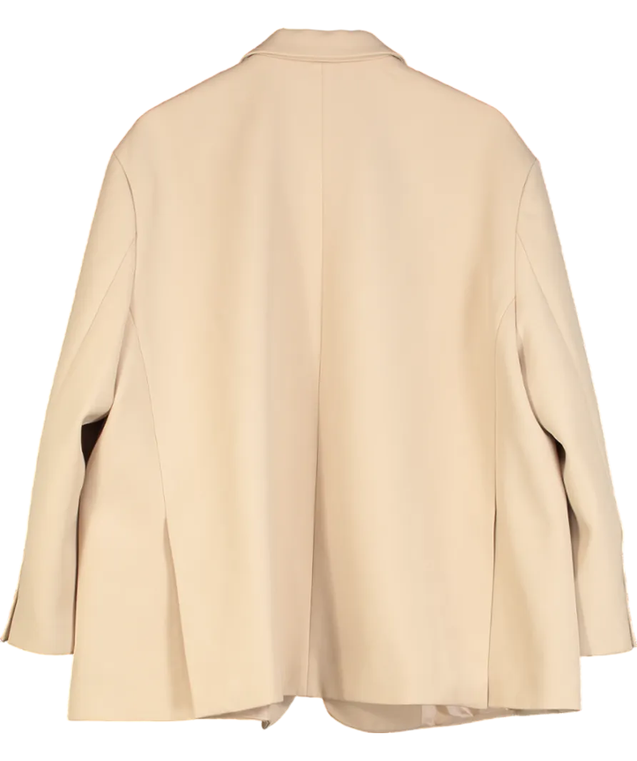 Re Ona Beige Oversized Blazer UK M
