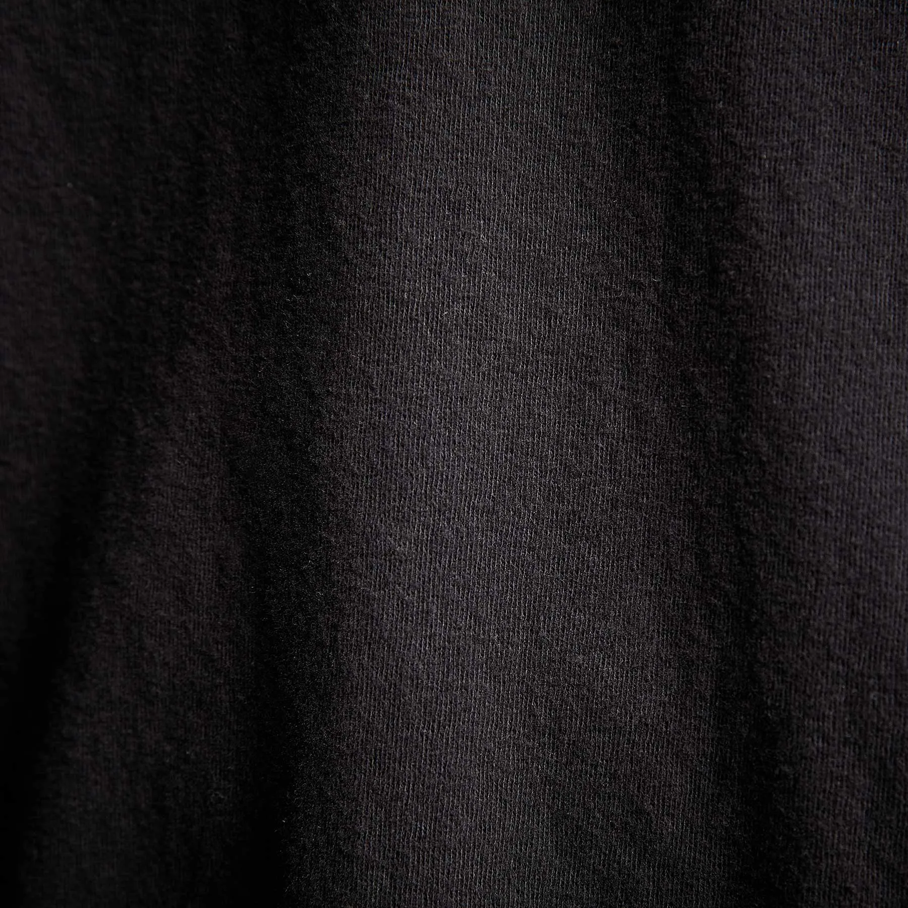 Recycled Brushed Jersey Polo - Black