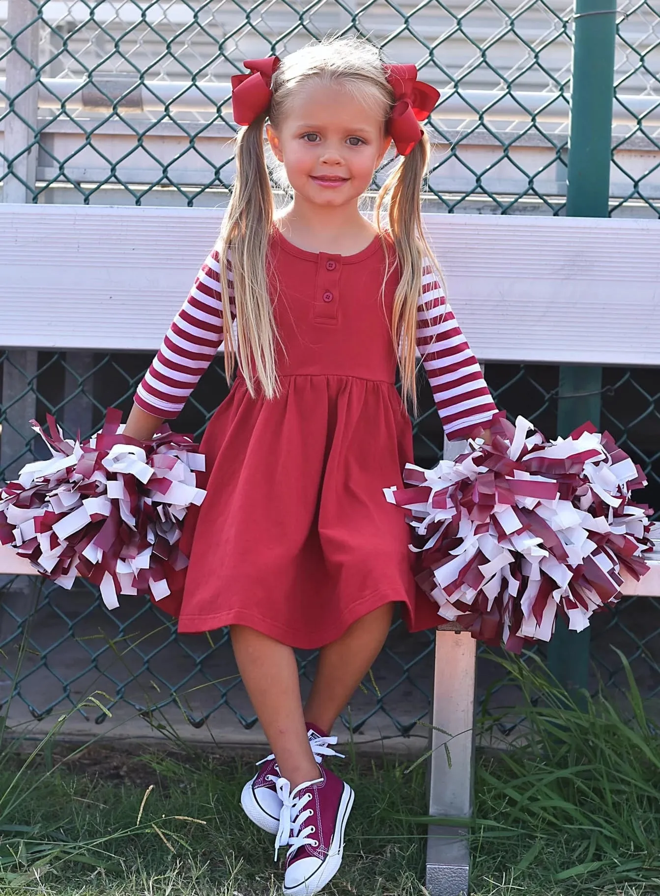 Red Gameday Twirl Dress- 18 month