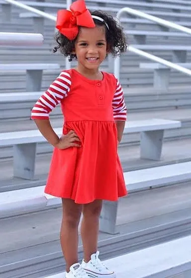 Red Gameday Twirl Dress- 18 month