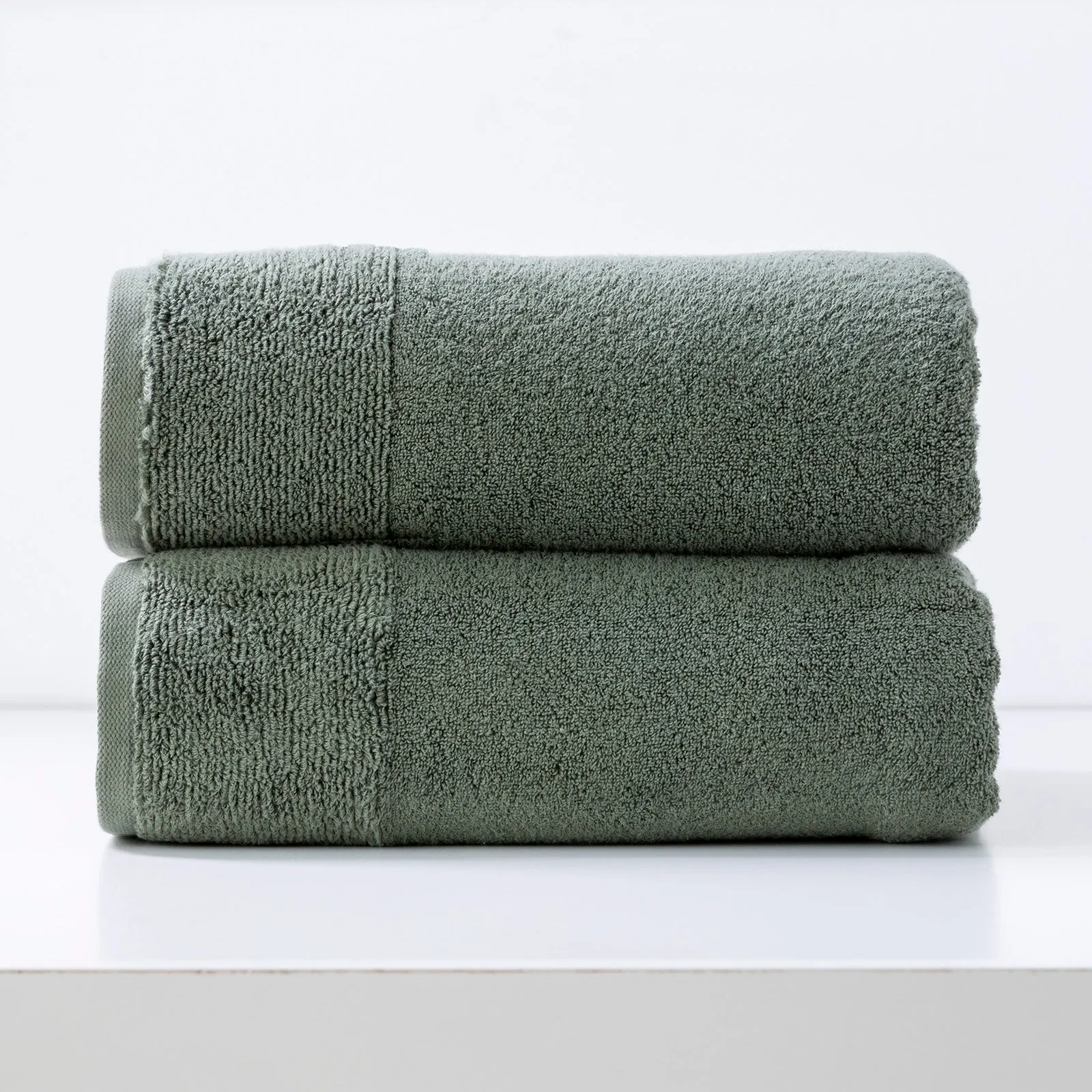 Renee Taylor Aireys 650 GSM Zero Twist 2 Pack Bath Sheet Agave