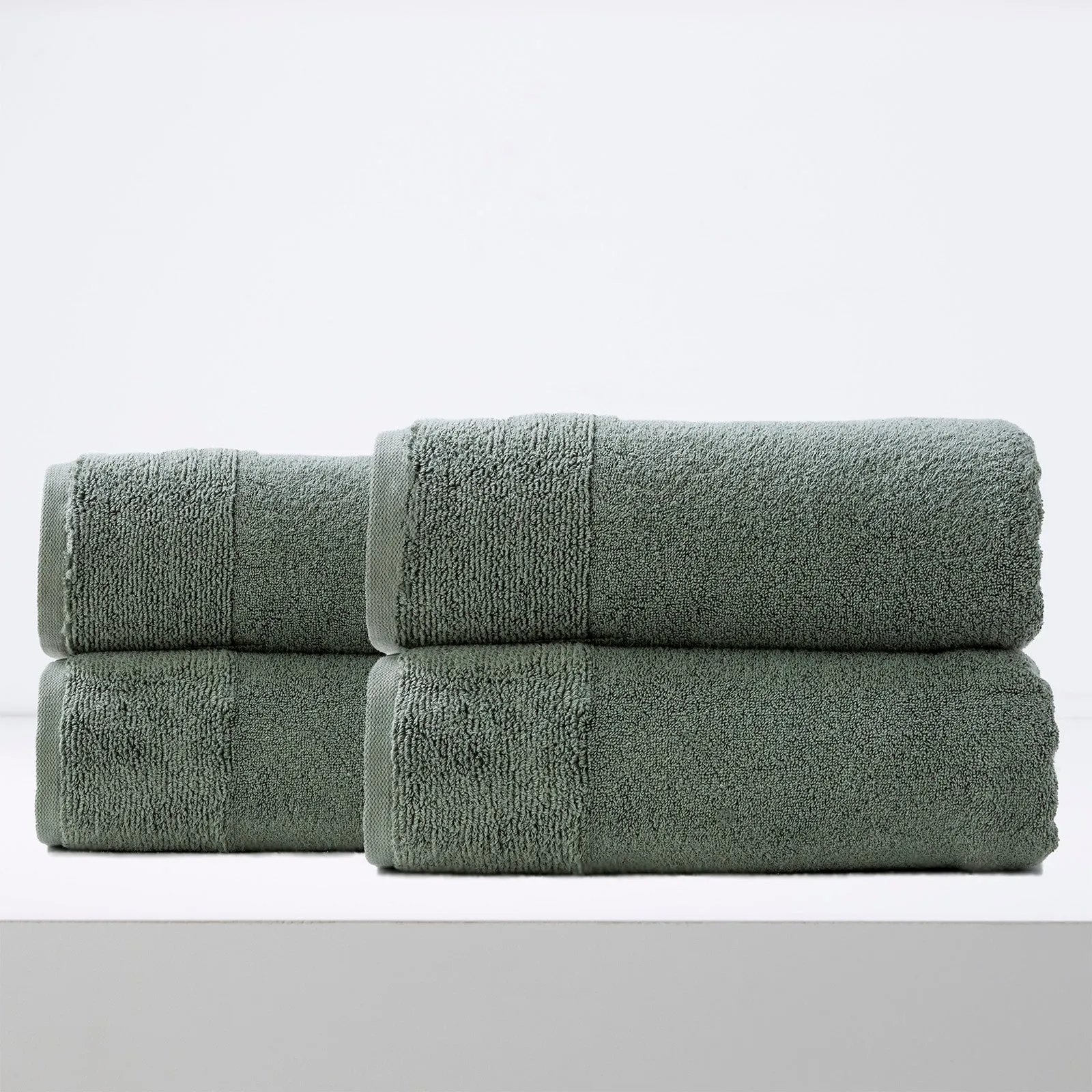 Renee Taylor Aireys 650 GSM Zero Twist 4 Pack Bath Sheet Agave