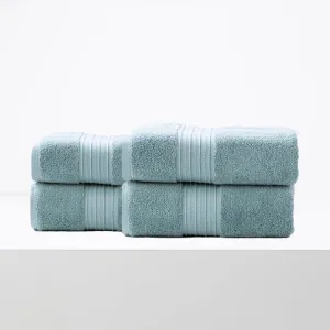 Renee Taylor Brentwood 650 GSM Low Twist 4 Pack Bath Sheet Gray Mist
