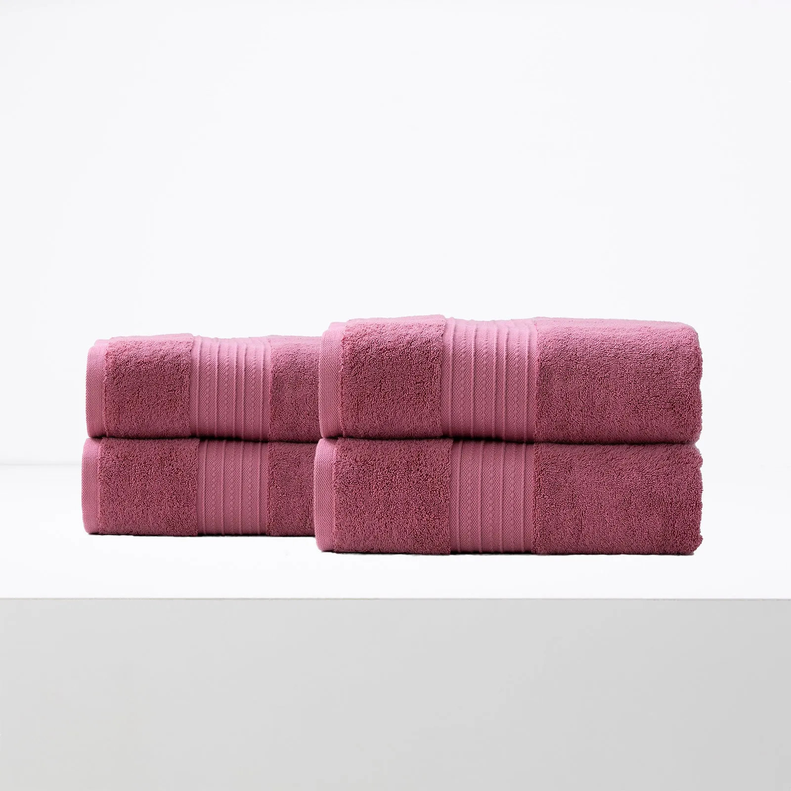 Renee Taylor Brentwood 650 GSM Low Twist 4 Pack Bath Sheet Rosebud