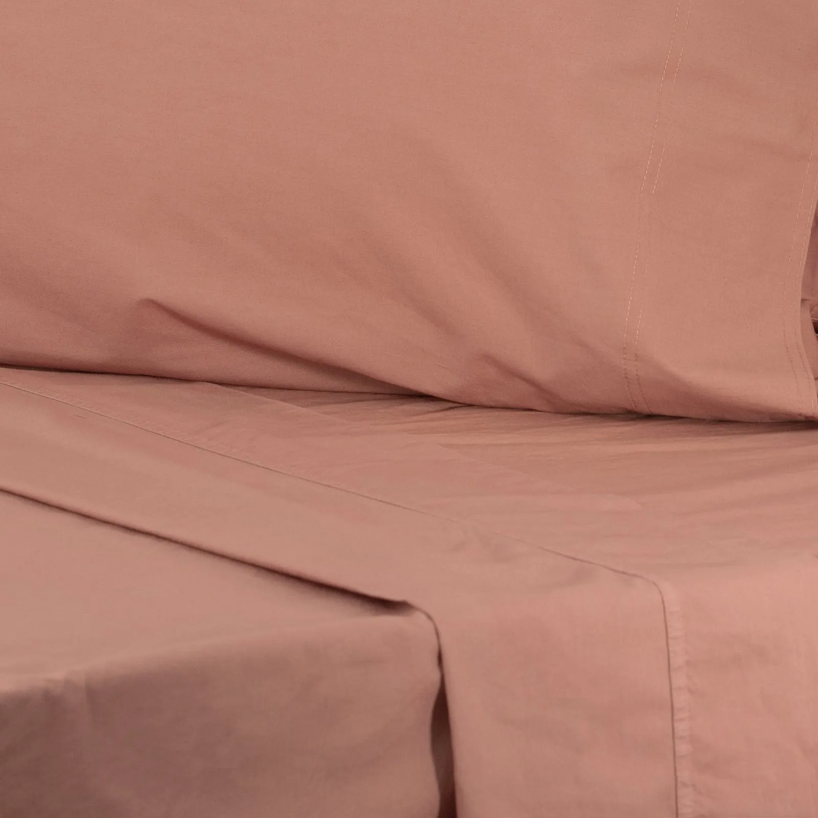 Renee Taylor Helena Vintage Stone washed Sheet Set - Redwood