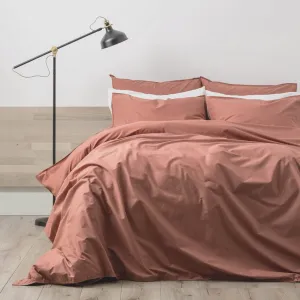 Renee Taylor Lorimer 300TC Stone washed Quilt Cover Set - Clay