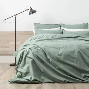 Renee Taylor Lorimer 300TC Stone washed Quilt Cover Set - Forest