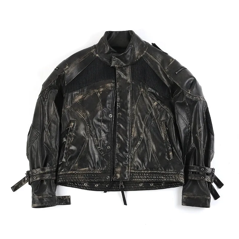 Retro Motorcycle Faux Leather Jacket