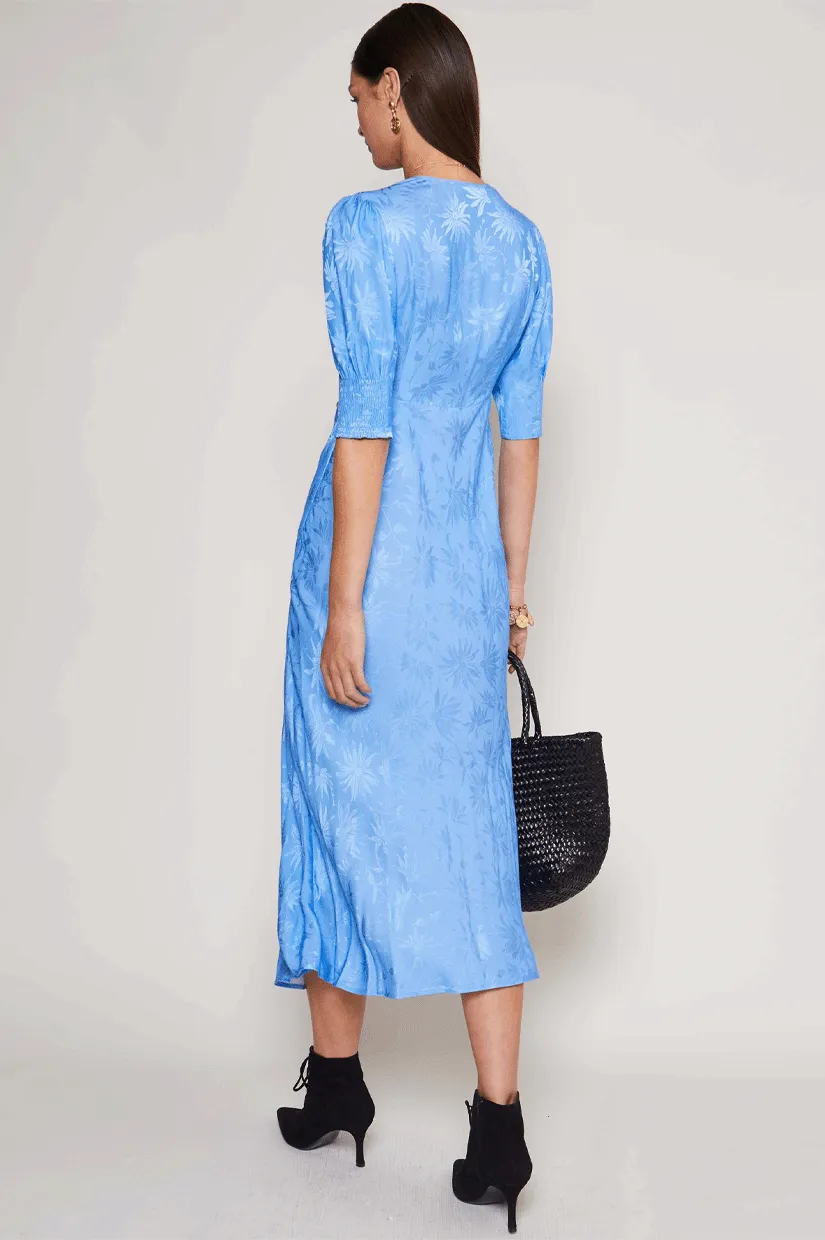 Rixo Zadie Dress - Daisy Jacquard Blue
