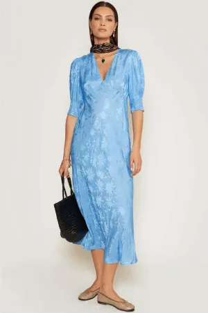 Rixo Zadie Dress - Daisy Jacquard Blue