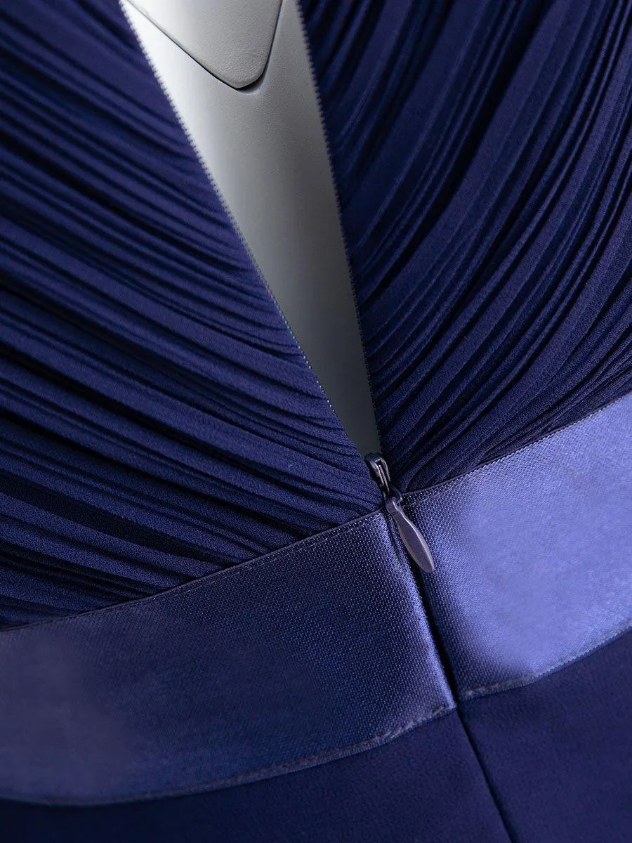 Robe de Soirée Grande Taille Empire avec Manches Flottantes