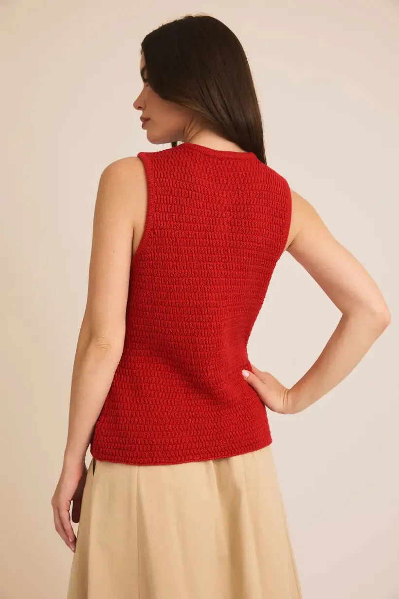 ROUND NECK BUTTON DOWN SWEATER VEST