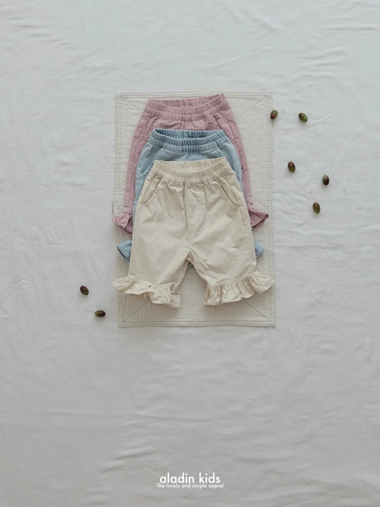 Ruffle bootcut pants