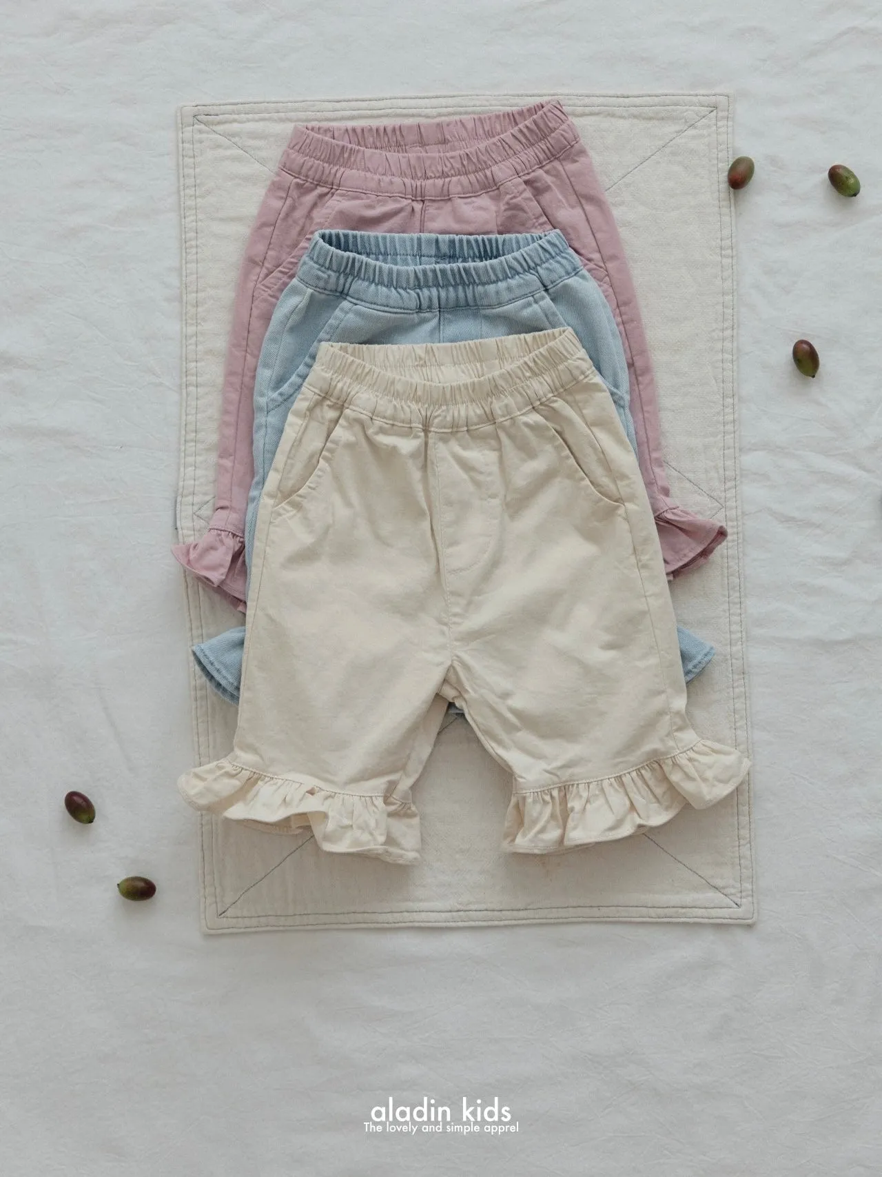 Ruffle bootcut pants