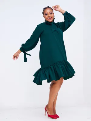 Ruro Shift Dress - Emerald Green