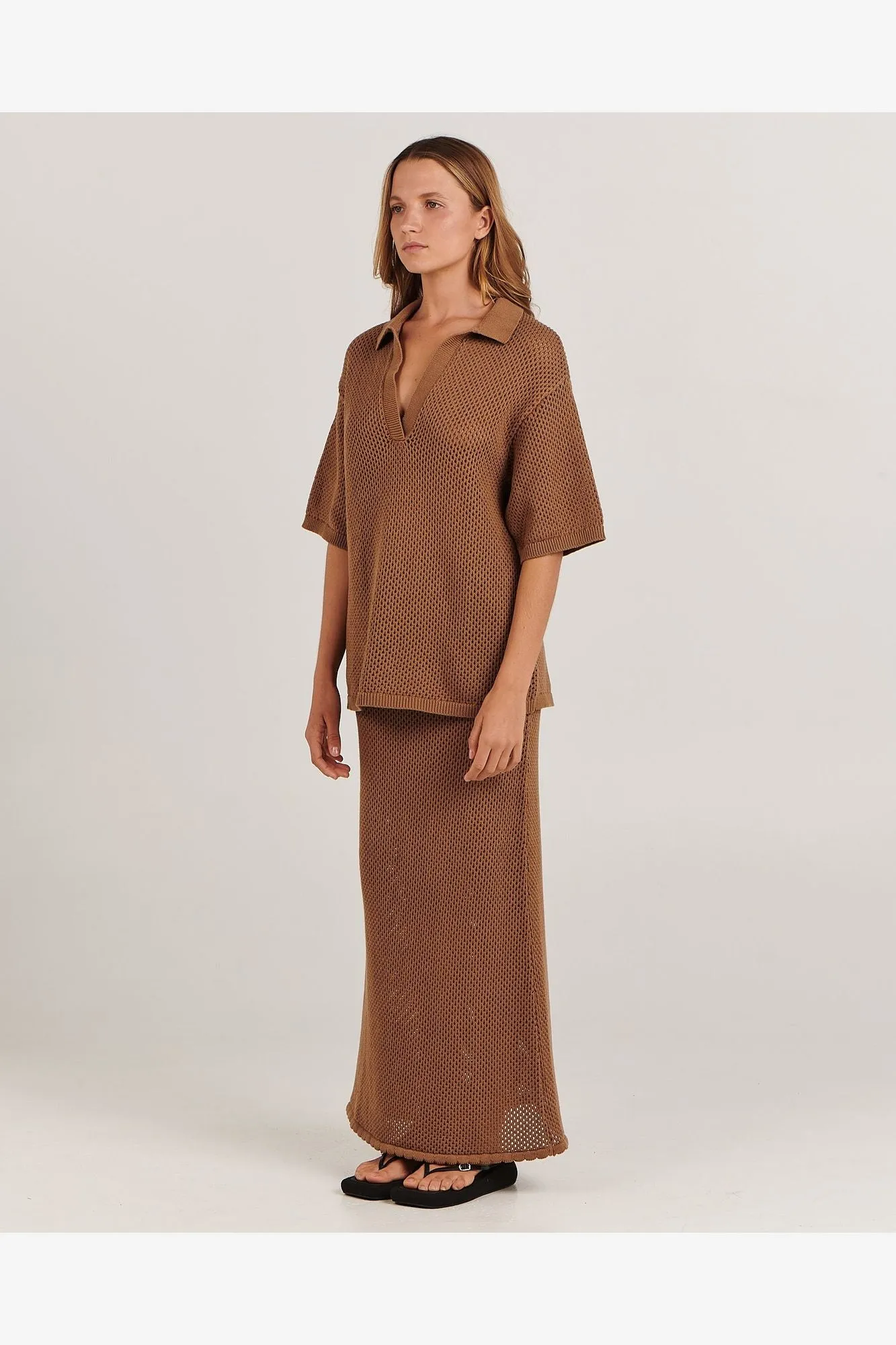 SARAH SHIRT - BROWN
