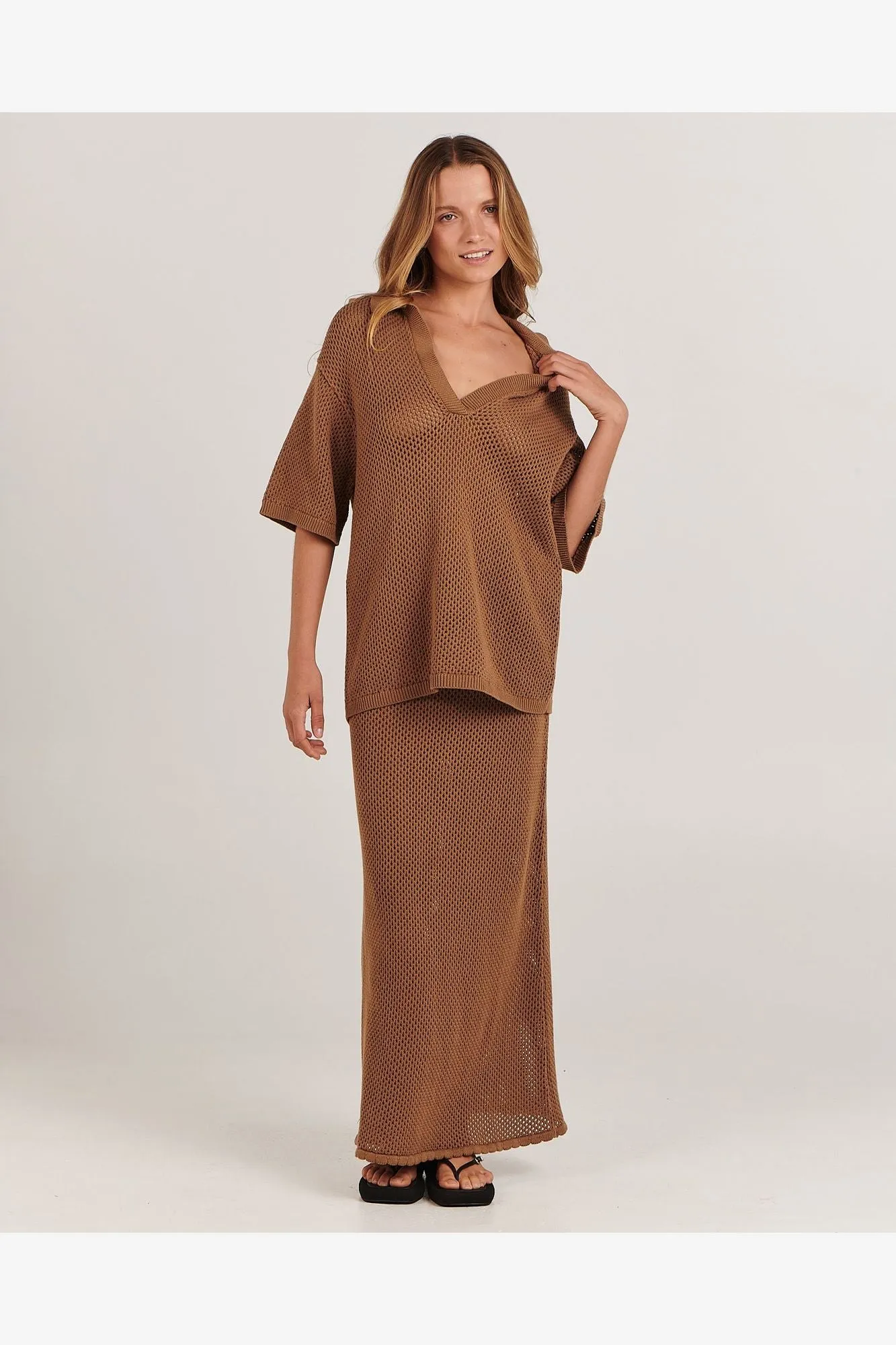 SARAH SHIRT - BROWN